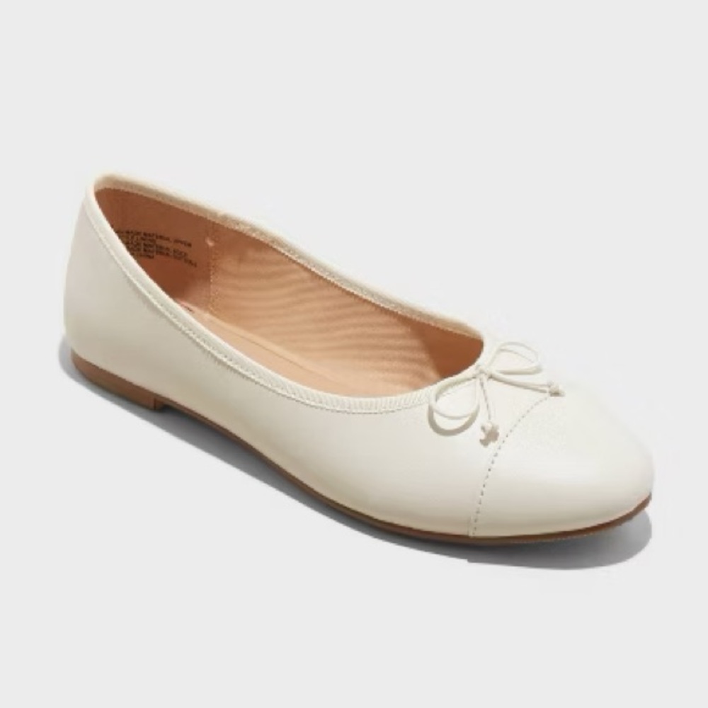 Women's Janie Ballet Flats with Memory Foam Insole - A New Day - Picture 1 of 8